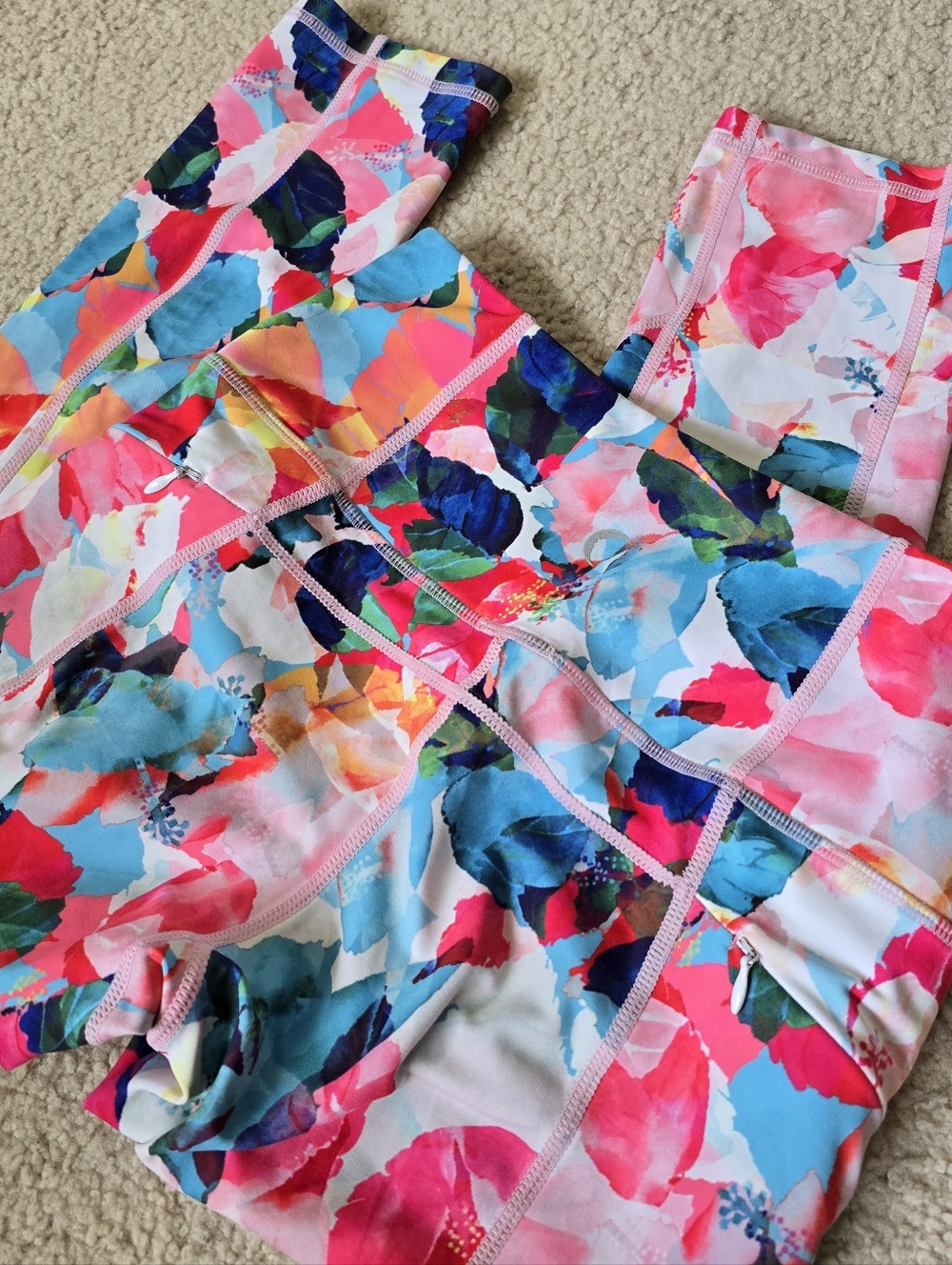 Zyia Active Light N Tight Floral Crop Legging Size 4 Small